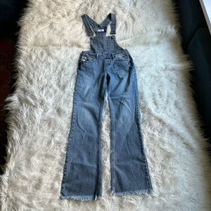 Happily‎ Grey Flare Denim Overalls